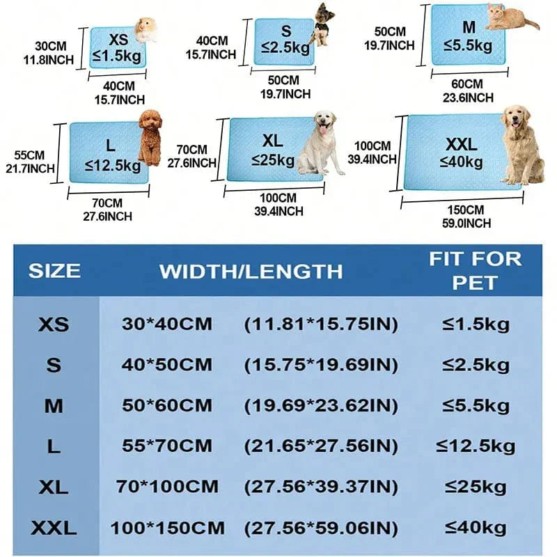 Dogs Self Cooling Mat Pet Cat Cooling Mat And Sleeping Pad For Pets Summer Cool Pads Blanket Washable Ice Silk Breathable Mat | Bowlift