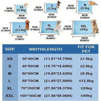 Dogs Self Cooling Mat Pet Cat Cooling Mat And Sleeping Pad For Pets Summer Cool Pads Blanket Washable Ice Silk Breathable Mat | Bowlift