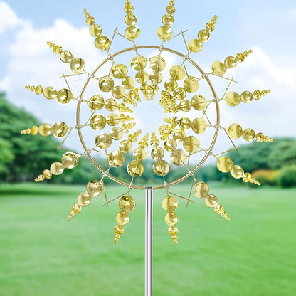 BowLift | 1 Piece Magical Metal Windmill, 3D Metal Outdoor Wind Chime for Yard and Garden, Unique Metal Kinetic Wind Sculptures & Wind Chime, Wind Catcher Metal Outdoor Lawn Terrace Decoration Wind Sculpture