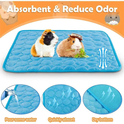 Guinea Pig Cage Liners Summer Small Animal Cooling Mat Breathable Hamster Pee Pad for Rabbit Cage Chinchilla Hedgehogs Pet Item | Bowlift