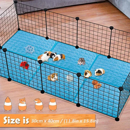 Guinea Pig Cage Liners Summer Small Animal Cooling Mat Breathable Hamster Pee Pad for Rabbit Cage Chinchilla Hedgehogs Pet Item | Bowlift