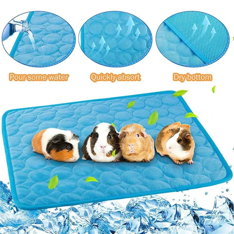 Guinea Pig Cage Liners Summer Small Animal Cooling Mat Breathable Hamster Pee Pad for Rabbit Cage Chinchilla Hedgehogs Pet Item | Bowlift