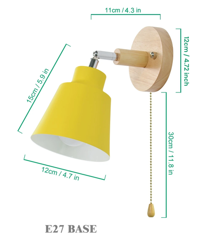 BowLift Collin Rotatable Wall Light with Easy Pull-Chain Switch