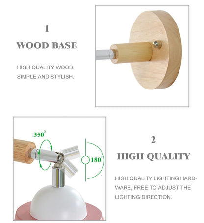 BowLift Collin Rotatable Wall Light with Easy Pull-Chain Switch