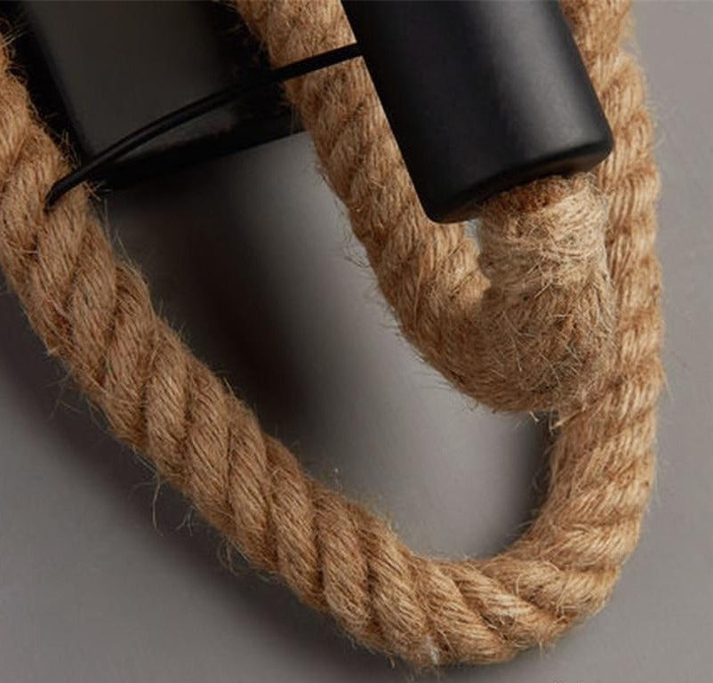 BowLift Vintage Rope Wall Light - Rustic Charm with Warm Glow
