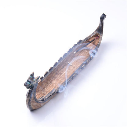 LZINA™ | Retro Dragon Boat Incense Holder