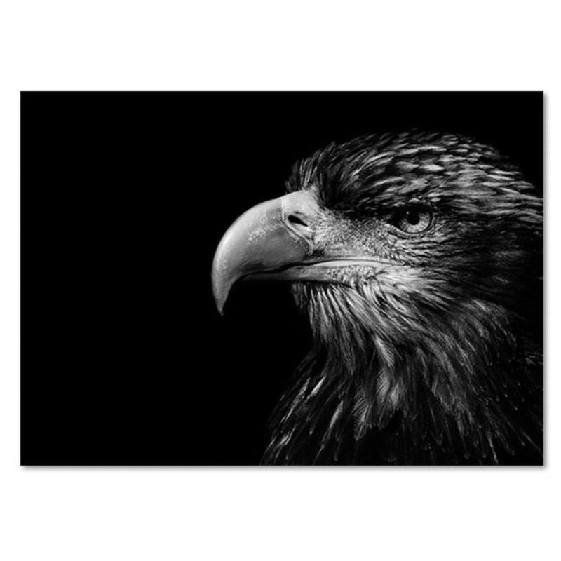 LZINA™ | Nature Wild Animals Africa Wildlife Black White - Canvas Wall Art Painting