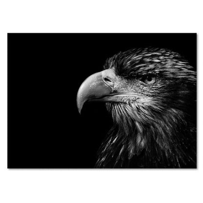 LZINA™ | Nature Wild Animals Africa Wildlife Black White - Canvas Wall Art Painting