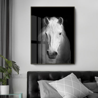 LZINA™ | Nature Wild Animals Africa Wildlife Black White - Canvas Wall Art Painting