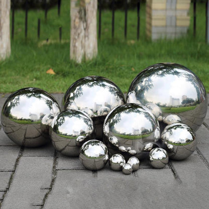 Stainless Steel Mirror Ball Garden Decor | Bowlift