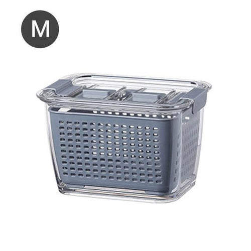 BowLift | Multifunctional Vegetable & Fruit Refrigerator Drainage Organizer Box with Lid