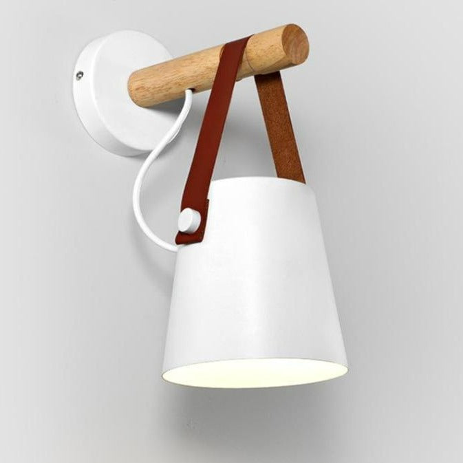 BowLift Nordic Wood Hanging Wall Lamp — Warm Minimalist Glow