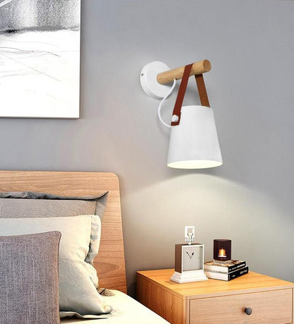 BowLift Nordic Wood Hanging Wall Lamp — Warm Minimalist Glow