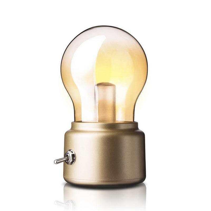 BowLift Vintage Light Bulb Table Lamp — Classic Design with Warm, Ambient Glow