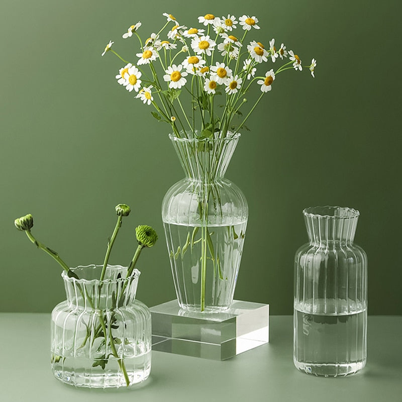 LZINA™ | Petal-Textured-Glass Accents & Vases