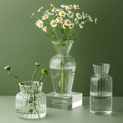 LZINA™ | Petal-Textured-Glass Accents & Vases