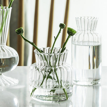 LZINA™ | Petal-Textured-Glass Accents & Vases