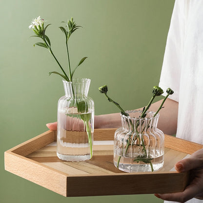 LZINA™ | Petal-Textured-Glass Accents & Vases