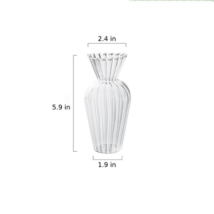 LZINA™ | Petal-Textured-Glass Accents & Vases
