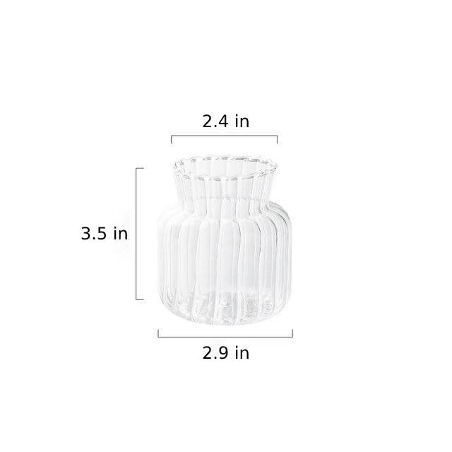 LZINA™ | Petal-Textured-Glass Accents & Vases