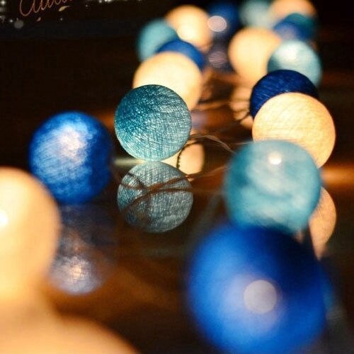 BowLift LED Cotton Ball String Lights – Soft Ambient Glow for Any Space
