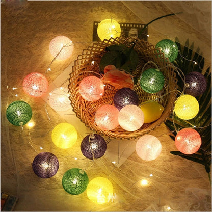 BowLift LED Cotton Ball String Lights – Soft Ambient Glow for Any Space