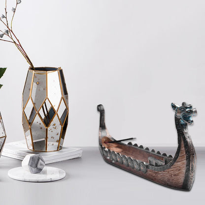 LZINA™ | Retro Dragon Boat Incense Holder
