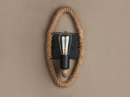 BowLift Vintage Rope Wall Light - Rustic Charm with Warm Glow