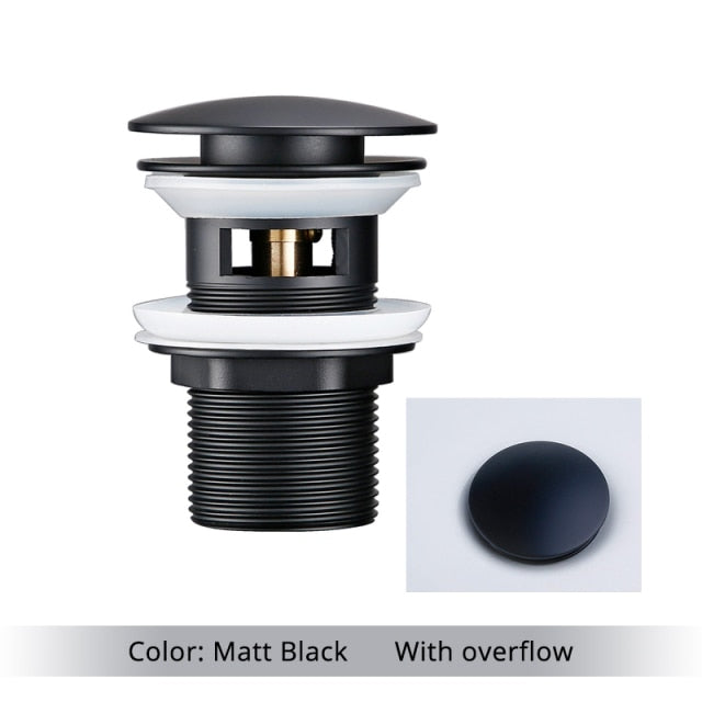 BowLift | Polished Brass Bathroom Sink Drains