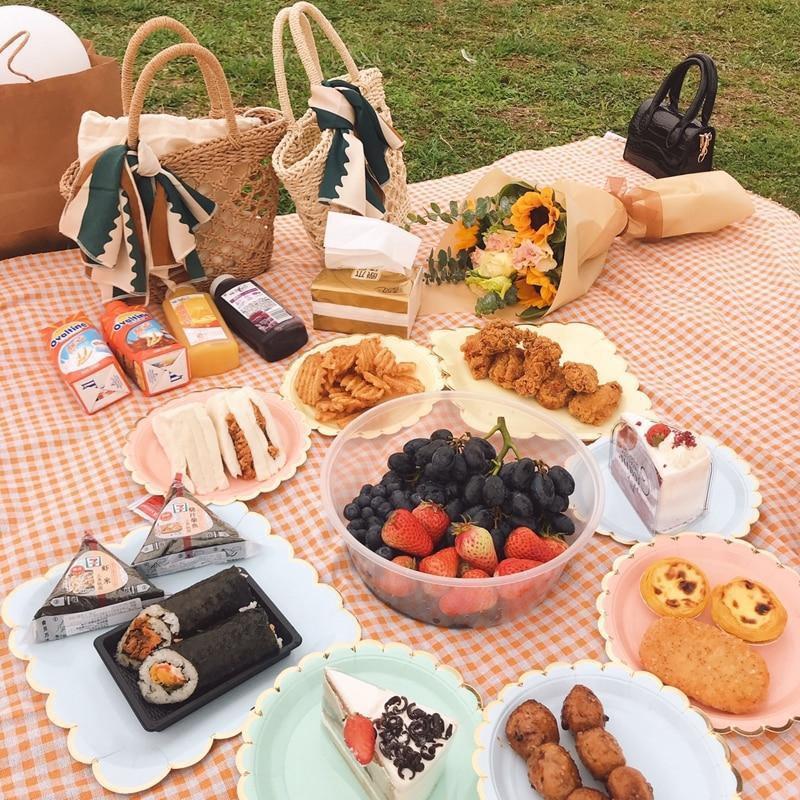 LZINA™ | Clementine Gingham Picnic Blanket
