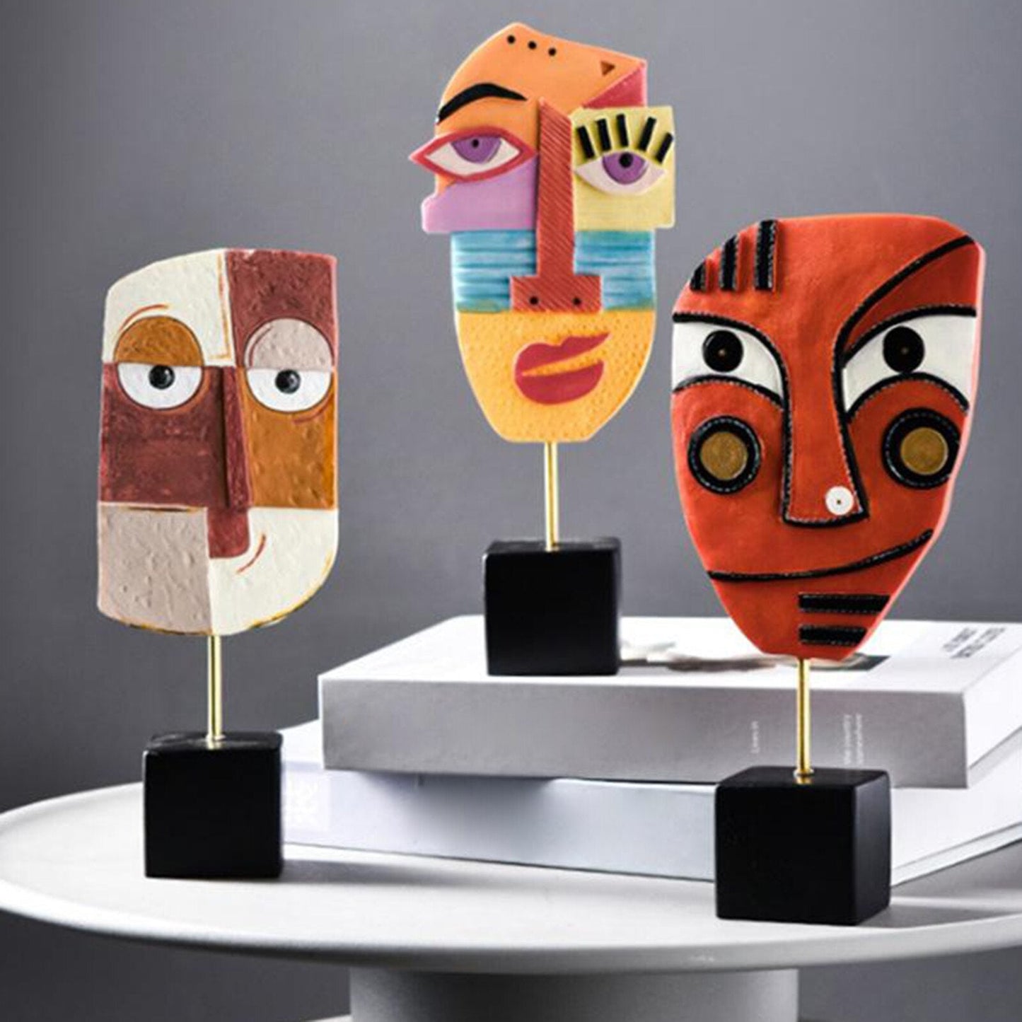 LZINA™ | Abstract Pop Art Face Home Sculpture