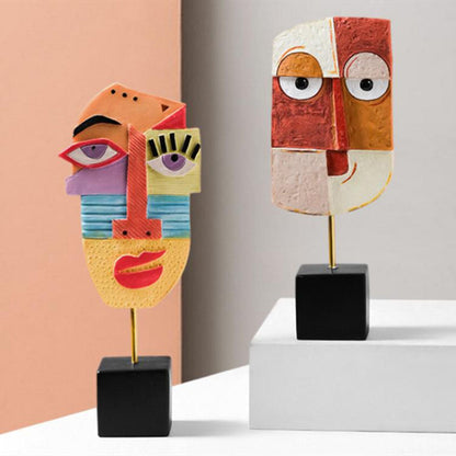 LZINA™ | Abstract Pop Art Face Home Sculpture