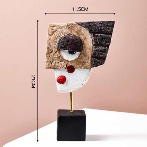 LZINA™ | Abstract Pop Art Face Home Sculpture