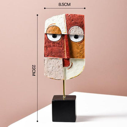 LZINA™ | Abstract Pop Art Face Home Sculpture