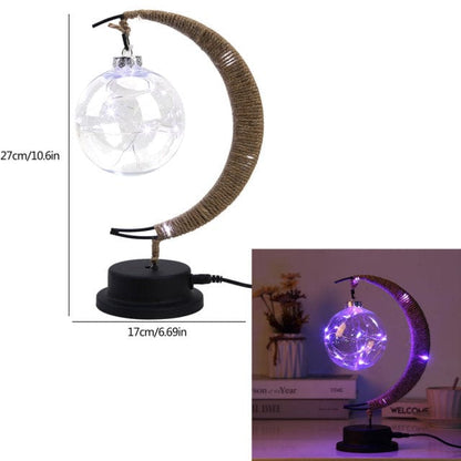 BowLift | Rayvia Lunar Lamp: Enchanting Half-Moon LED Light with Glass Globe for a Cozy Atmosphere