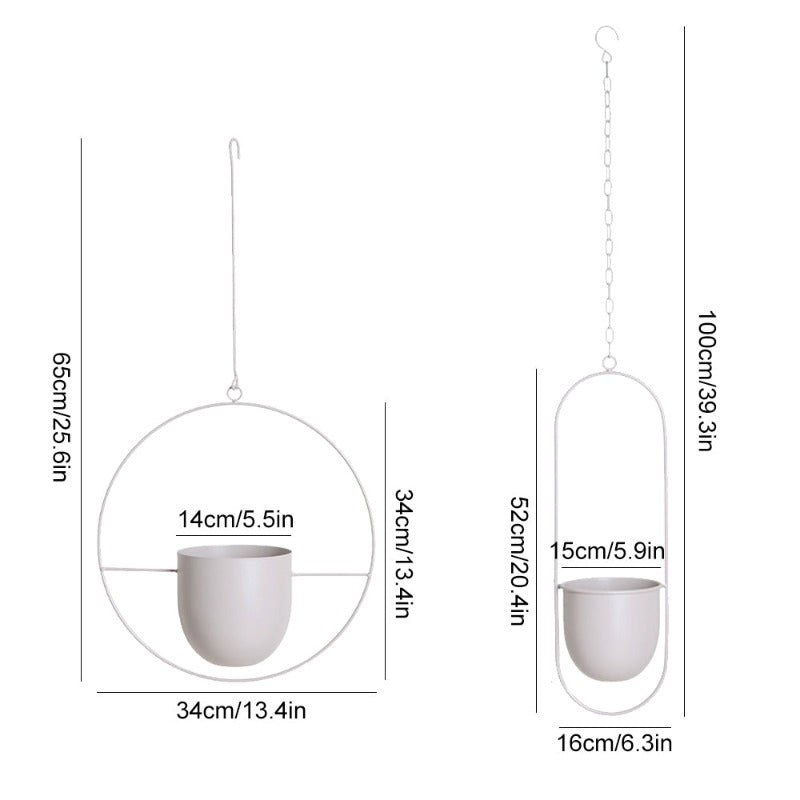 LZINA™ | Gardudu Vivienne Hanging Plant Pot Holder Made of Metal