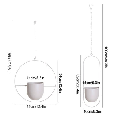LZINA™ | Gardudu Vivienne Hanging Plant Pot Holder Made of Metal