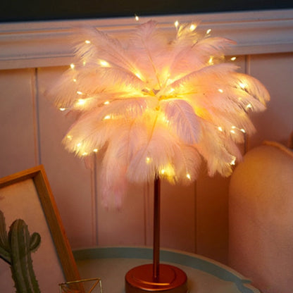 BowLift Feather Palm Table Lamp — Creative Desk Lighting