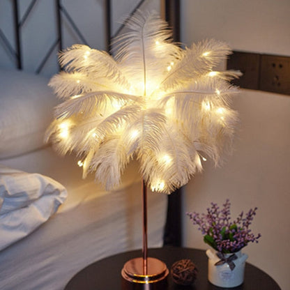BowLift Feather Palm Table Lamp — Creative Desk Lighting
