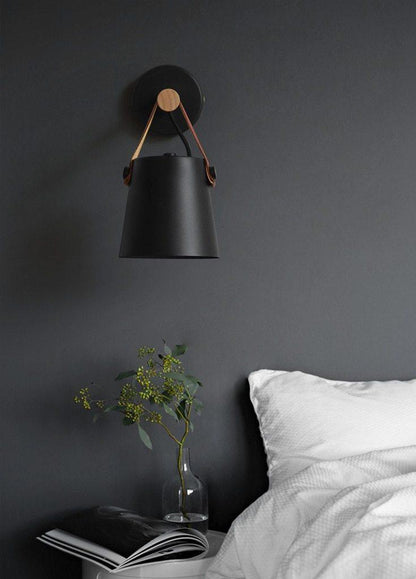 BowLift Nordic Wood Hanging Wall Lamp — Warm Minimalist Glow