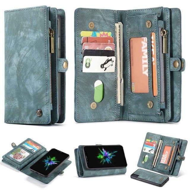 LZINA™ | Detachable Genuine Leather Magnetic Flip Cover Phone Case