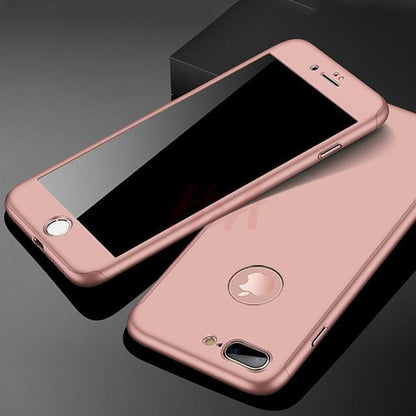 LZINA™ | 360 Full Protection Phone Case For iPhone With Front Glass Cover