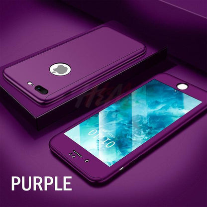 LZINA™ | 360 Full Protection Phone Case For iPhone With Front Glass Cover