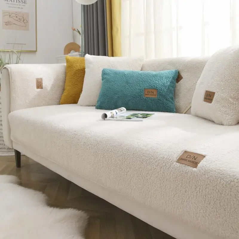 BowLift | Waterproof Thick Fuzzy Sherpa Fleece Non-slip Sofa Cover