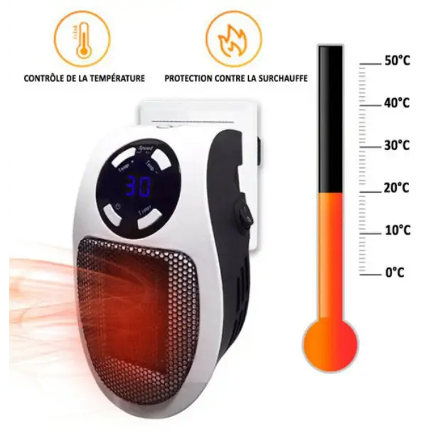 BowLift Ultra-Compact Ceramic Heater — HeatCompact for Instant Cozy Warmth