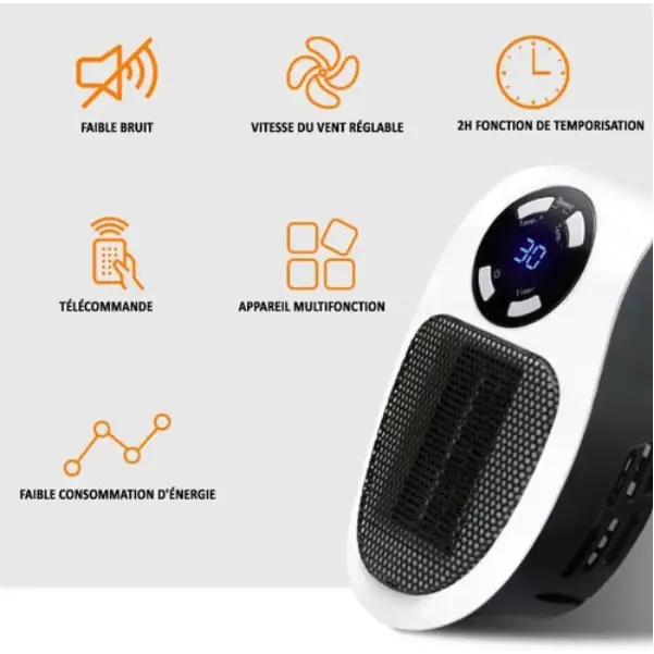 BowLift Ultra-Compact Ceramic Heater — HeatCompact for Instant Cozy Warmth