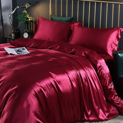 LZINA™ | Elegant Satin Silk Bedding Set - Luxurious Comfort for Every Night