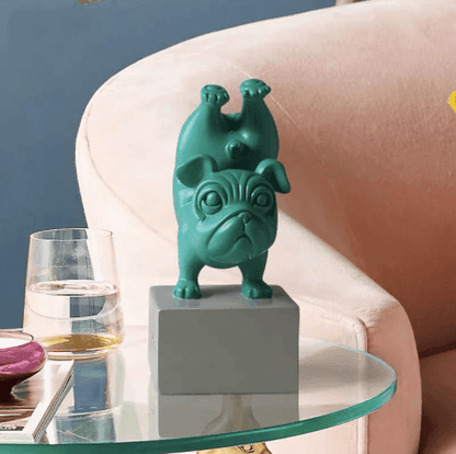 LZINA™ | Resin Abstract Yoga Bulldog Figurine