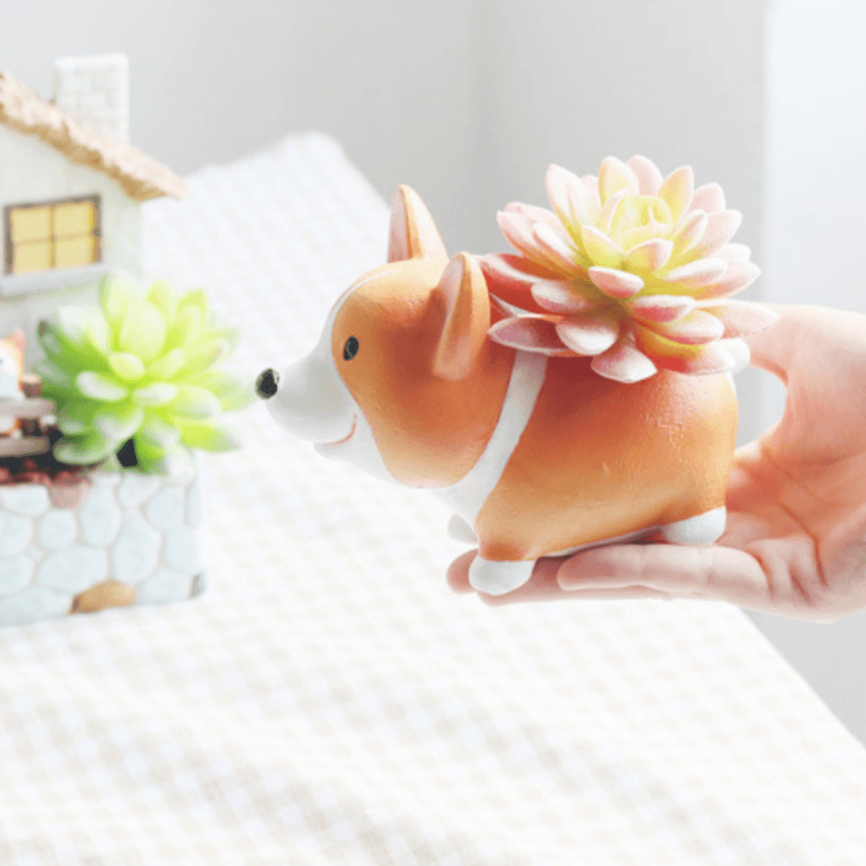 LZINA™ | Resin Corgi Mini Flower Pot