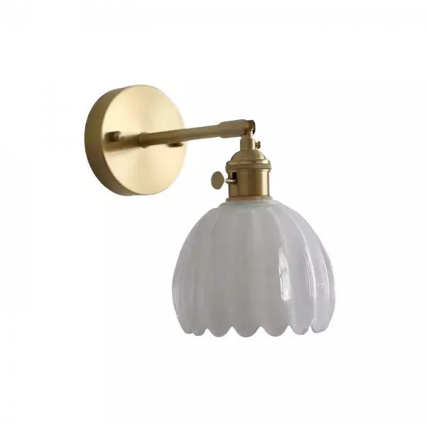 BowLift Retro Wall Light with Glass Tulip Bud – Vintage-Inspired Design